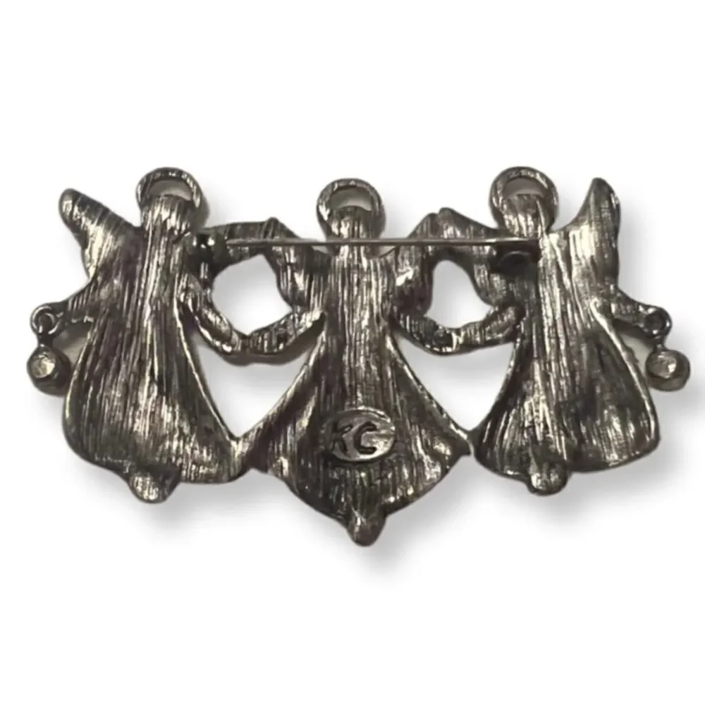 ⭐️3/$25⭐️ Signed Kenneth Cole Three Angels Hope Love Dream Brooch